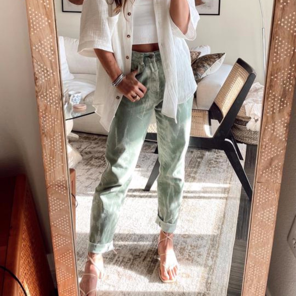 12th Tribe Spring to Come Green Tie Dye Pants